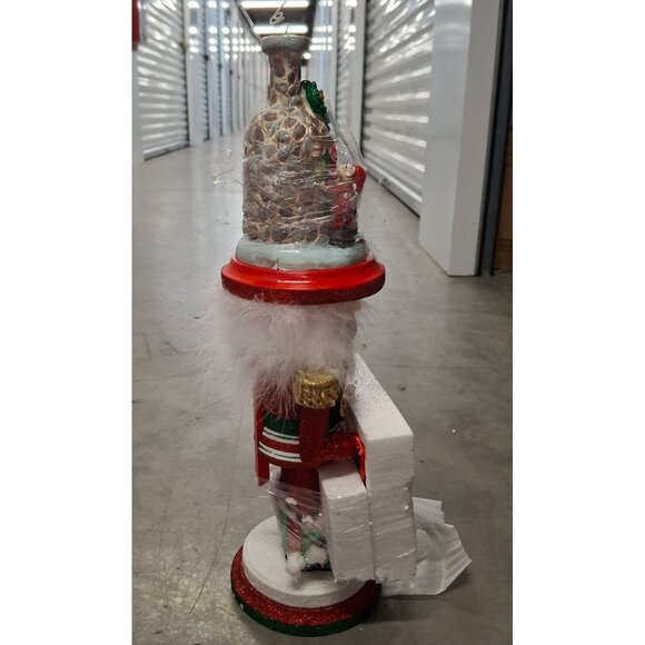 Kurt Adler Hollywood Nutcracker Santa Figurine  Glitter  Christmas Scene Topper - Picture 6 of 7